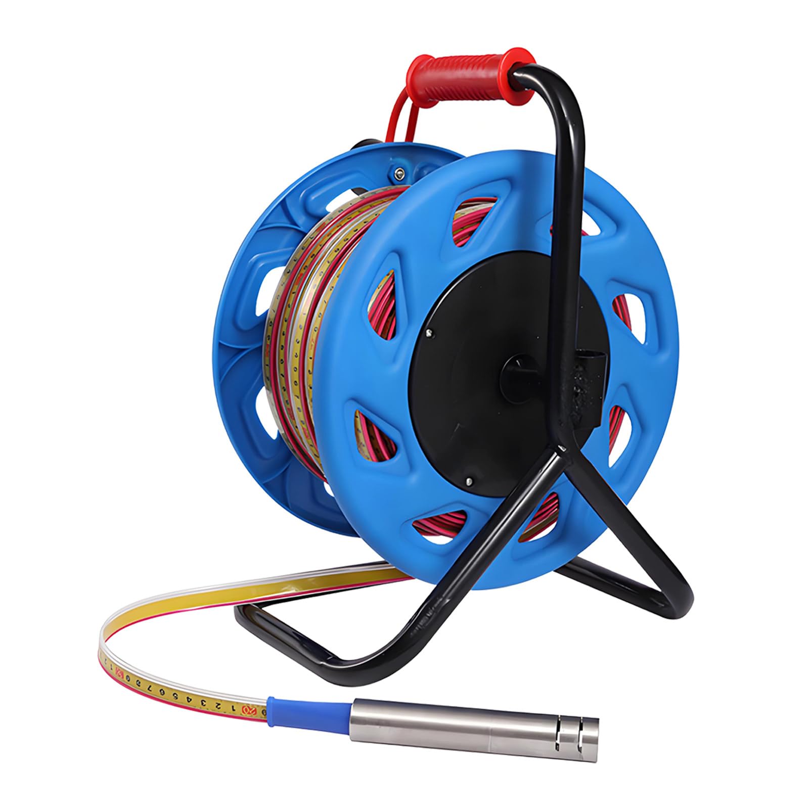 YNIYUJKL Water Level Meter With Fixed Probe And Steel Tape For Borehole And Groundwater Measurement,200m