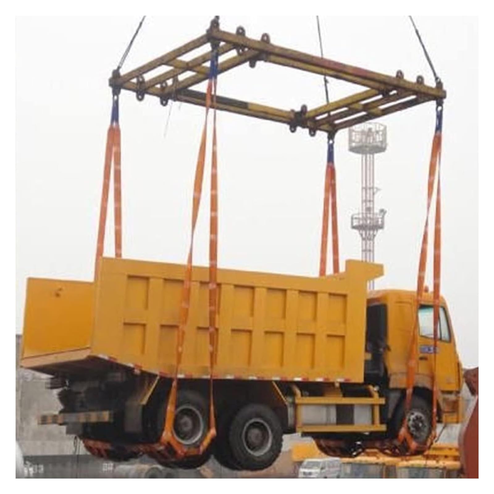 Rete di Sollevamento per carichi Pesanti da 1,5x1,5 m - Imbracatura in Nylon Resistente con Maglia da 10 cm, capacità di carico di 2,5 t per Un Trasporto Sicuro su Camion e soluzioni di soll