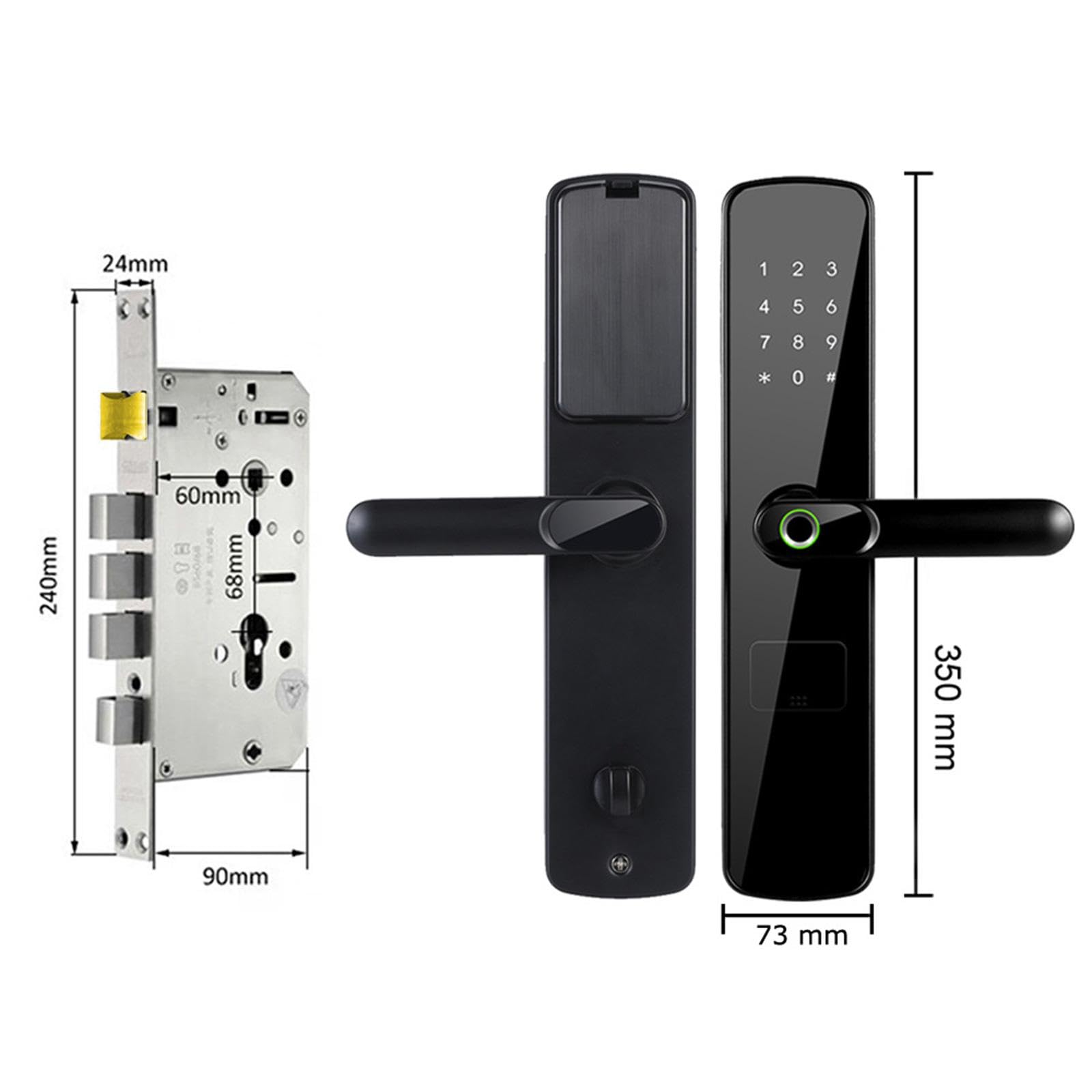 de Puerta Inteligente con, Teclado de Código de Acceso Y 5 Métodos de Desbloqueo. Electrónica Digital, para tt
