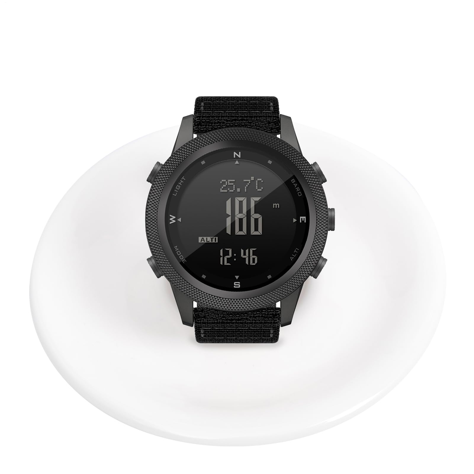 Relojes militares para hombres reloj táctico deportivo,Reloj multifunción hombre con brújula de supervivencia al aire libre, ideal entrenamiento senderismo, nataciónMilitäruhren für Herren Compass Out