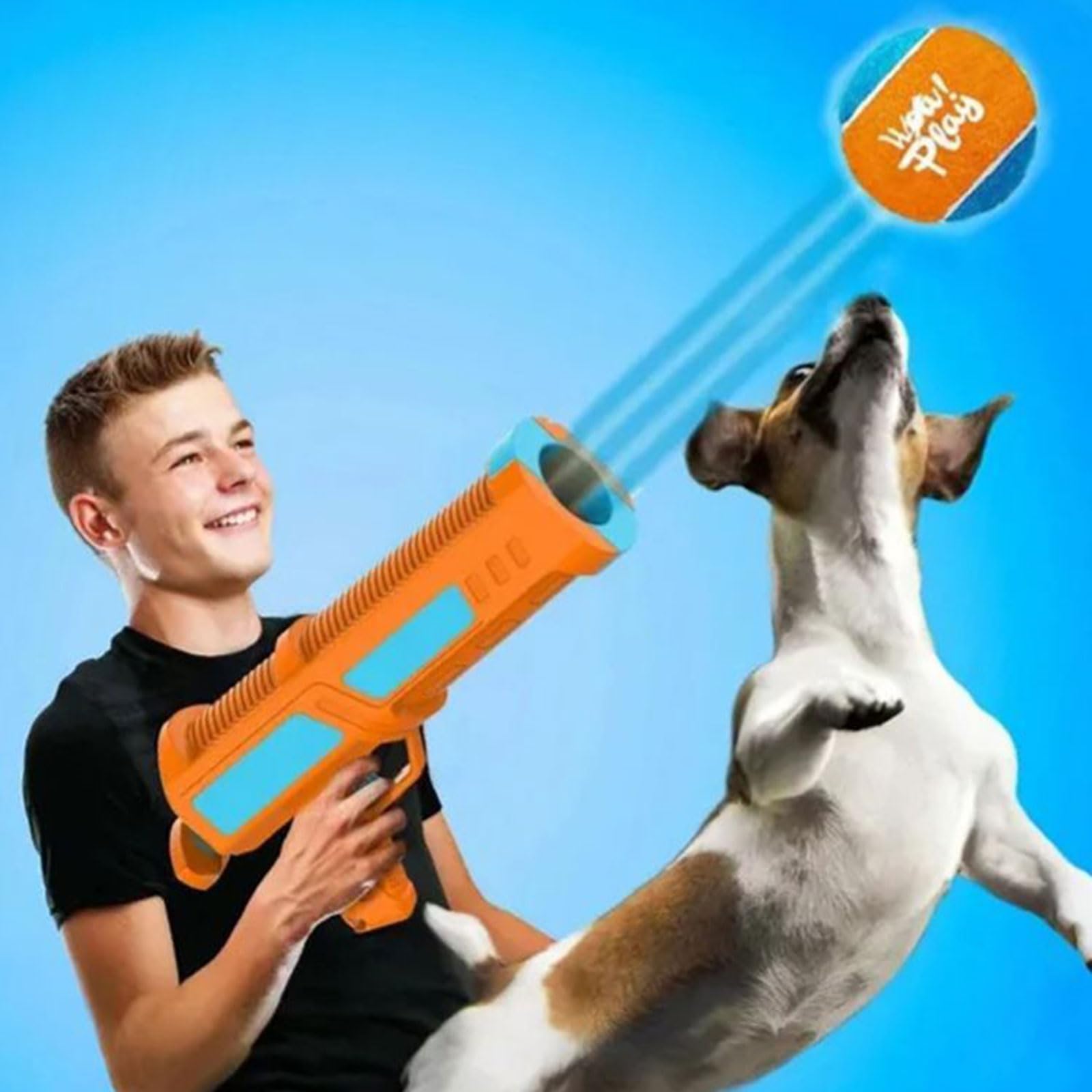 Hundeübungswerfer für interaktives Apportierspiel Erweiterte Wurfweite und einfacher Nachlademechanismus Hygienischer Hundeballwerfer