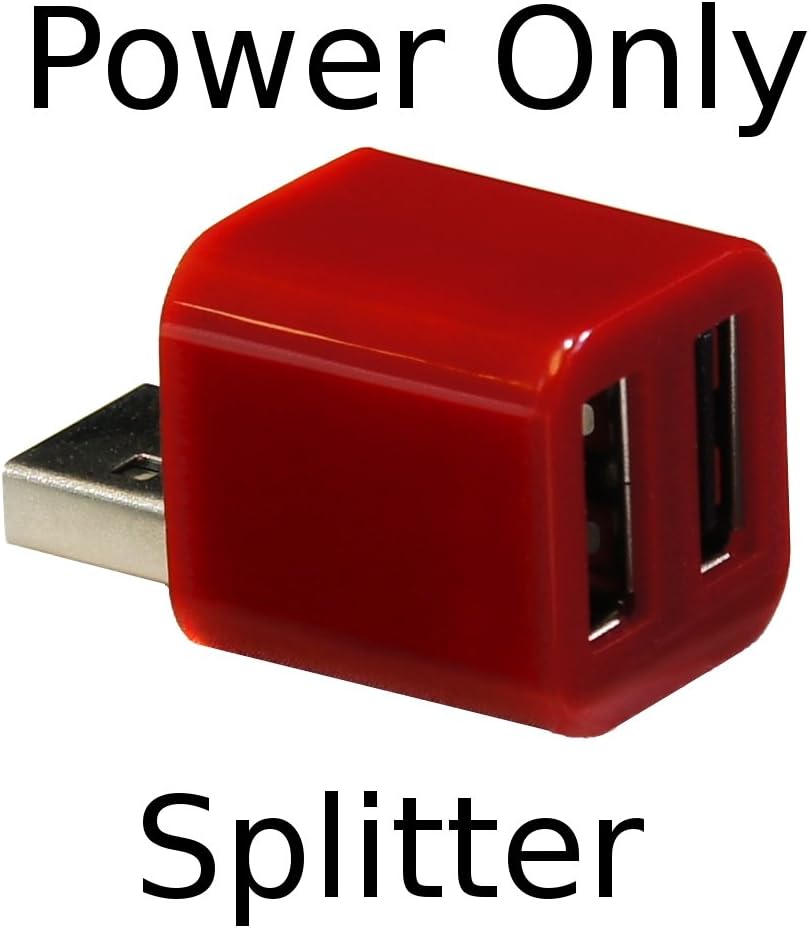 Mini 2-Port POWER ONLY Splitter (Dark Red)