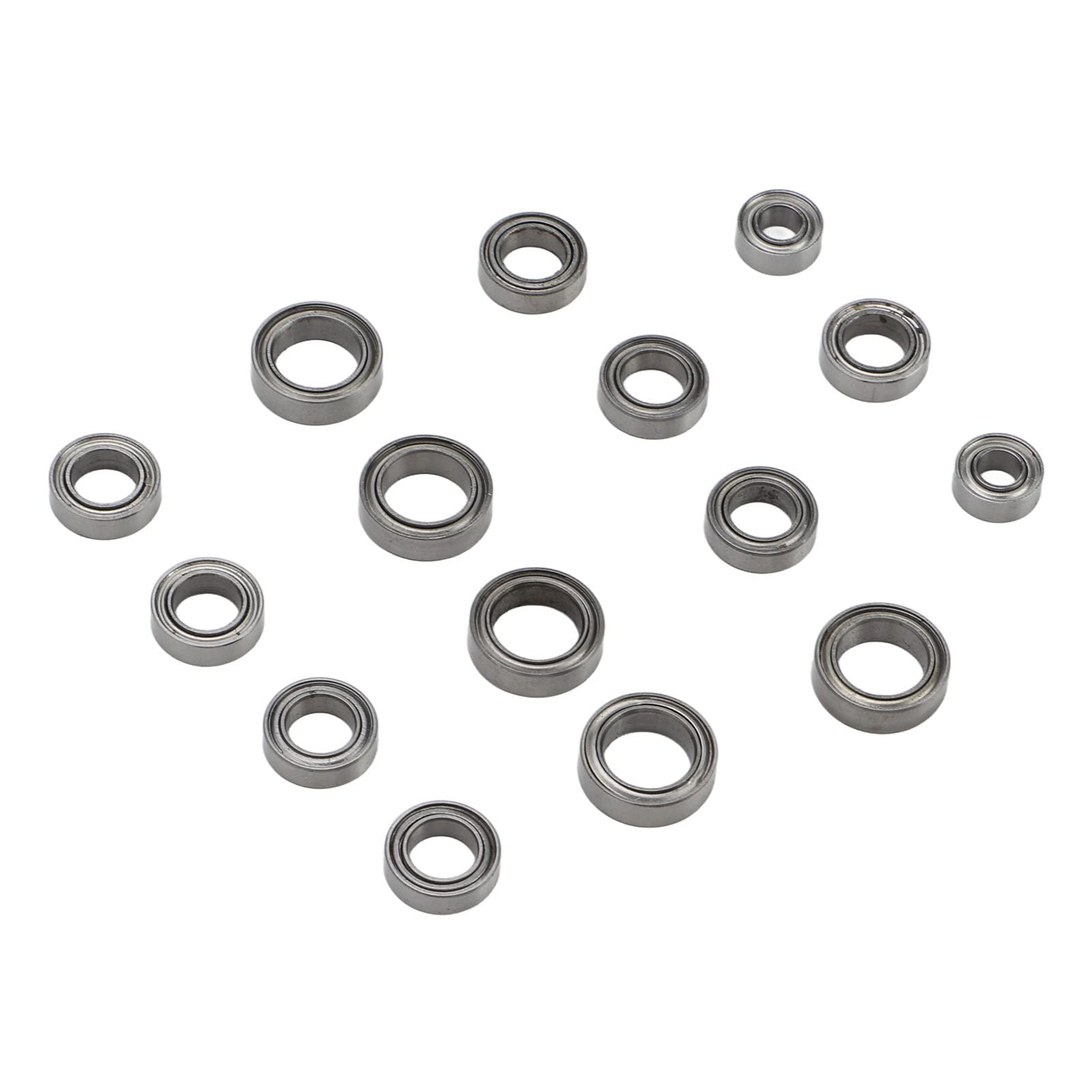 Kit de Roulements à Billes RC, Roulements en Acier Inoxydable Durables 15 Pièces pour Voitures et Camions RC Échelle 1/18 Passionnés de Modélisme Compétition et Maintenance