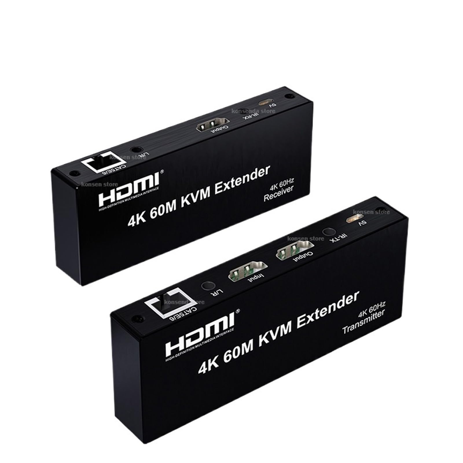 4K HDMI KVM Extender Over Rj45 Cat6 Cable 60M KVM Rj45 Ethernet Extender Transmitte Receiver Kit Support USB Mouse Keyboard(with UK Plug)-image-44