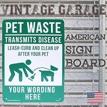 ロードサイン　犬看板　DOG WASTE Dog Waste - Sign Solutions USA