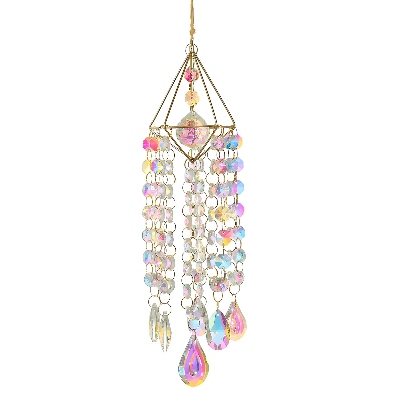 Crystal Suncatchers Window Hanging Ornament Wind Chimes Rainbows Maker for Indoor and Garden Outside Wedding Decors Garden Decoration