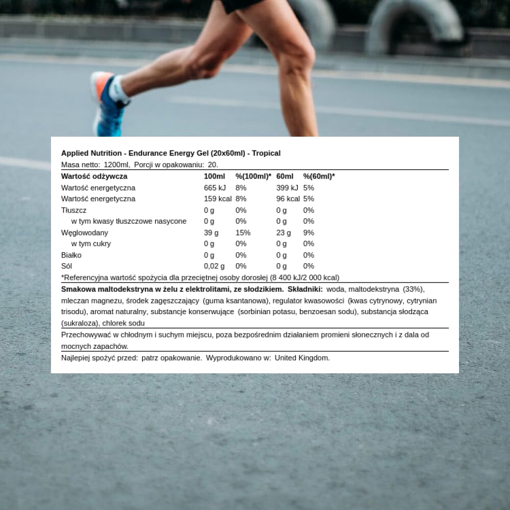 Applied Nutrition Endurance Energy Gel (20x60ml) Tropical - Energie & Ausdauer - Energie-Gel