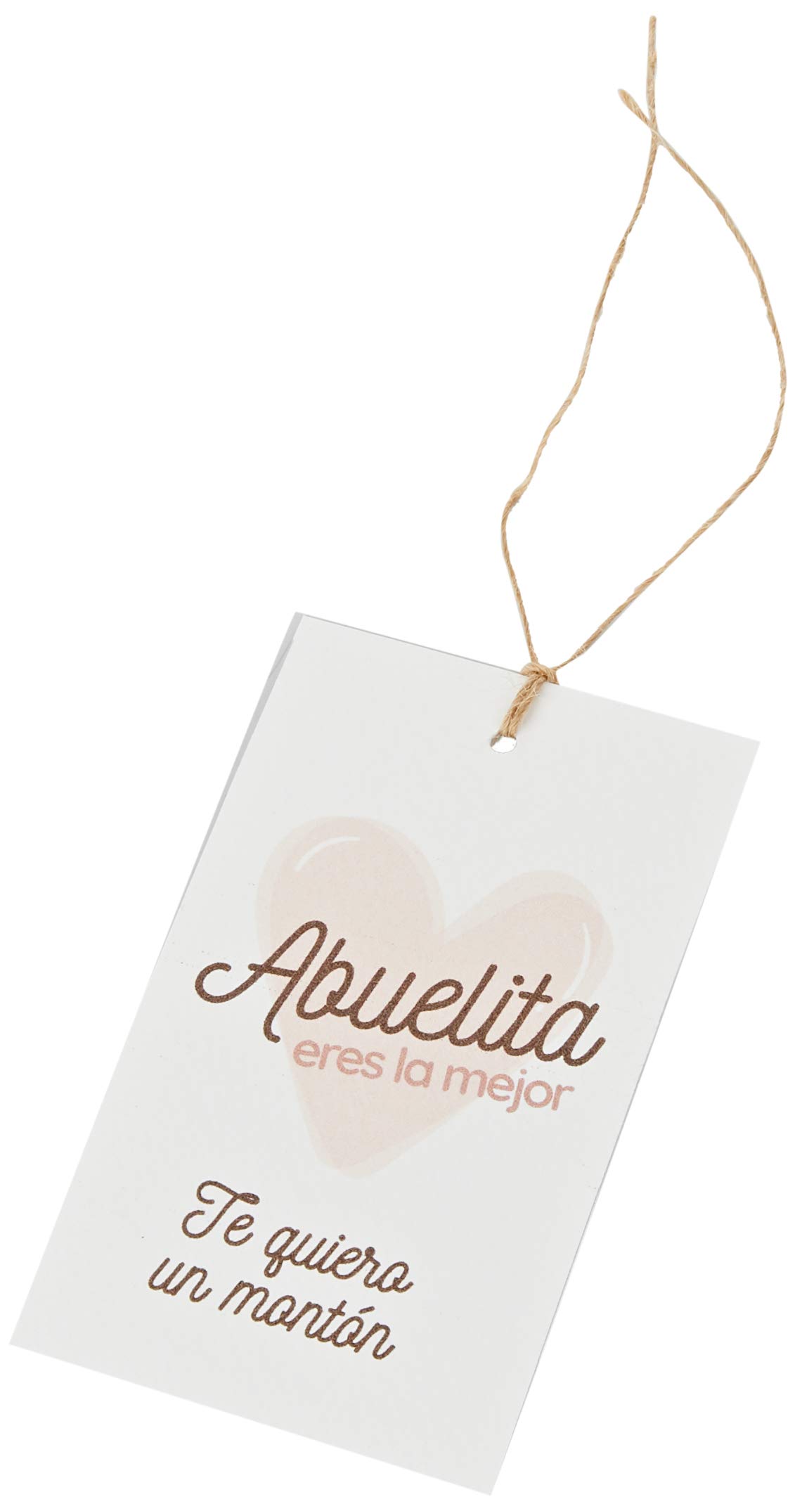 Mopec Granny Tarjetón You are The Best+Drawstring 6x10 cm.Pack of 25, White, One Size