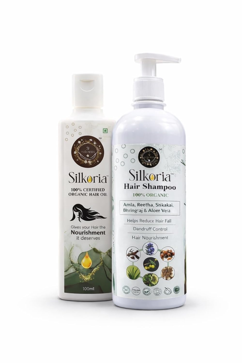 Herbal Hair Care Combo | Hair Oil 100ml & Hair Shampoo 500ml | Enriched with Amla, Reetha, Shikakai, Bhringraj & Aloe Vera | Hair Nourishment & Scalp Care | For Men & Women-image-22