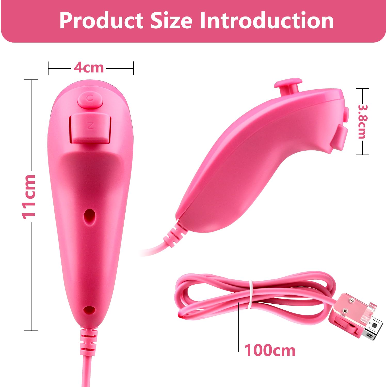 Amazon.com: OSTENT Motion Based Wired Nunchuck Controller for