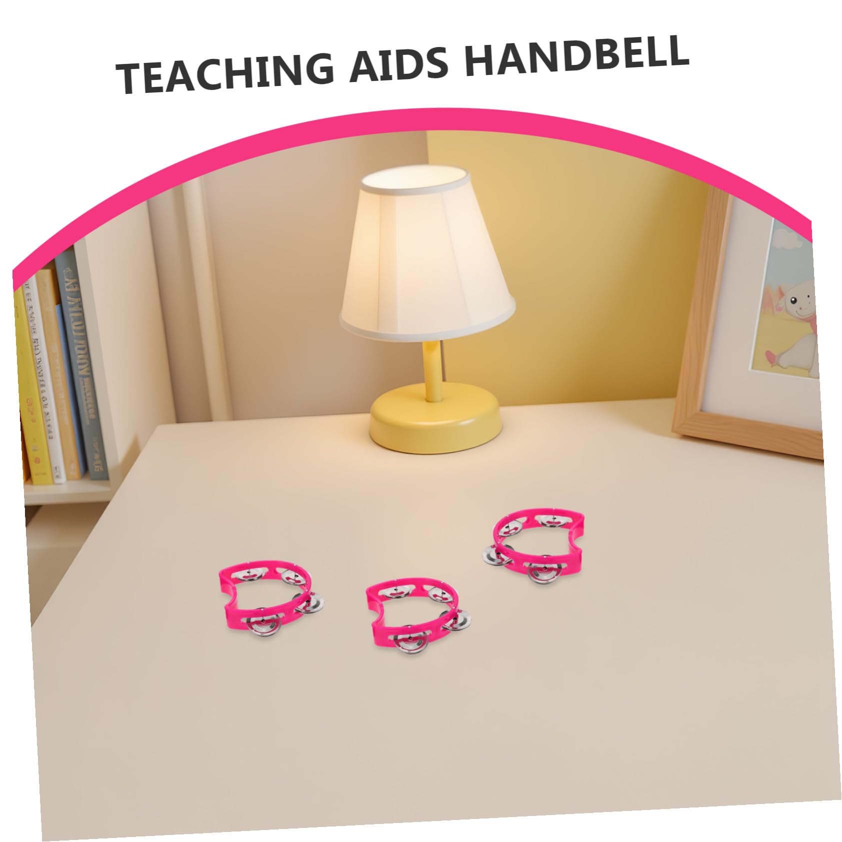 LIFKOME 12piezas Pandereta de Plástico de Mano con Cascabeles Instrumento de Percusión Manual para Adultos Infantil para Aulas y Eventos de Ritmo