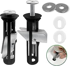 Toilet Seat Attachment Toilet Seat Screw Set - Toilet Seat Fixed Screw Compatible with 14-20 mm Holes, Toilet Seat Dowel Set for Most Toilet Lids (Pack of 2)