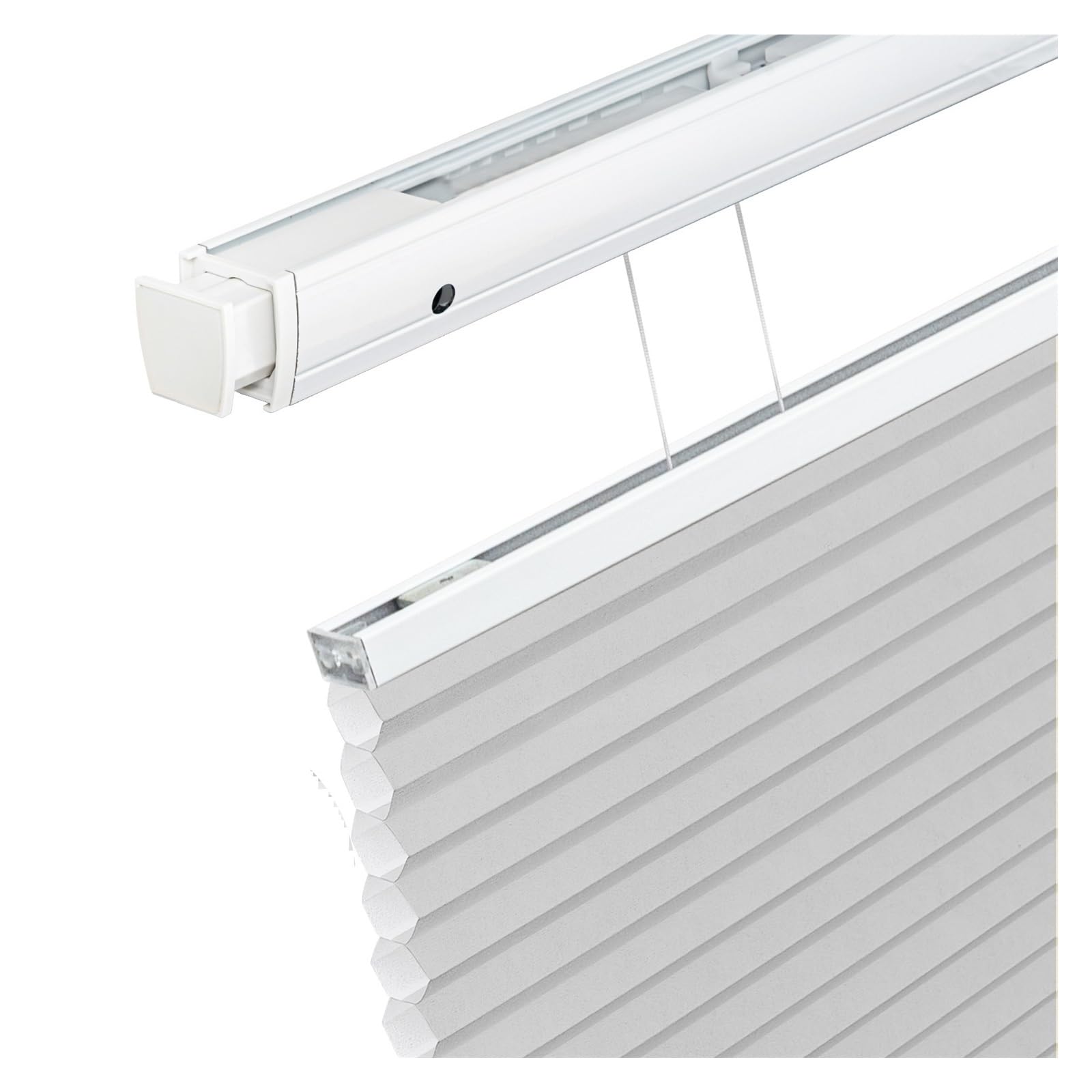No Drill Blind Top Down Bottom Up Honeycomb Shades No Drill No Tools Cellular Pleated Blinds Cordless Light Filtering Window Shades(Gray,120x120cm)