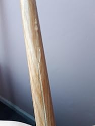 Nantural Wood, Single Wooden Curtain Pole, 300 Cm (118.11"), Light Oak