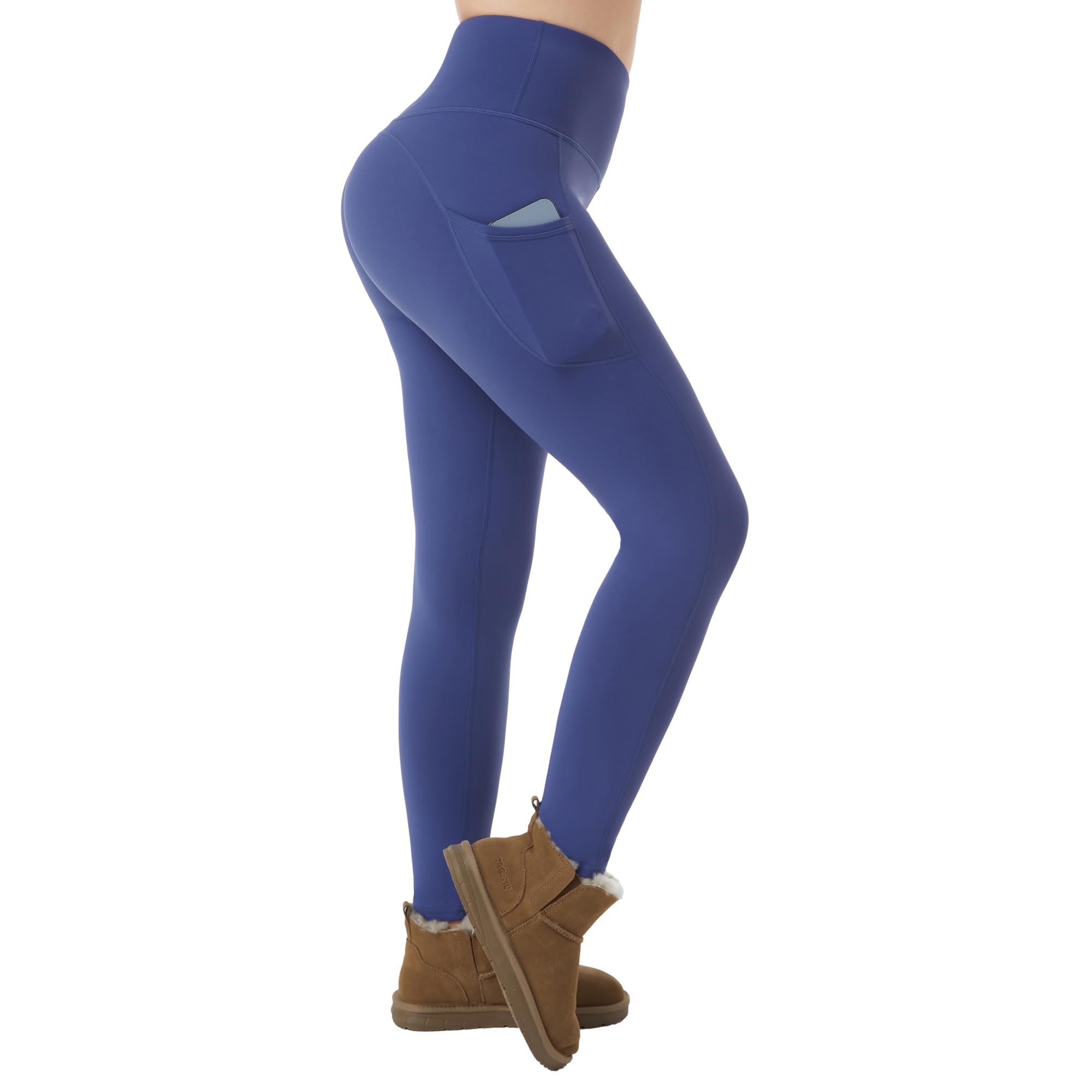 ineepor Leggins Termici Donna Invernali Felpati con Tasche Leggings Resistenti all'Acqua a Vita Alta