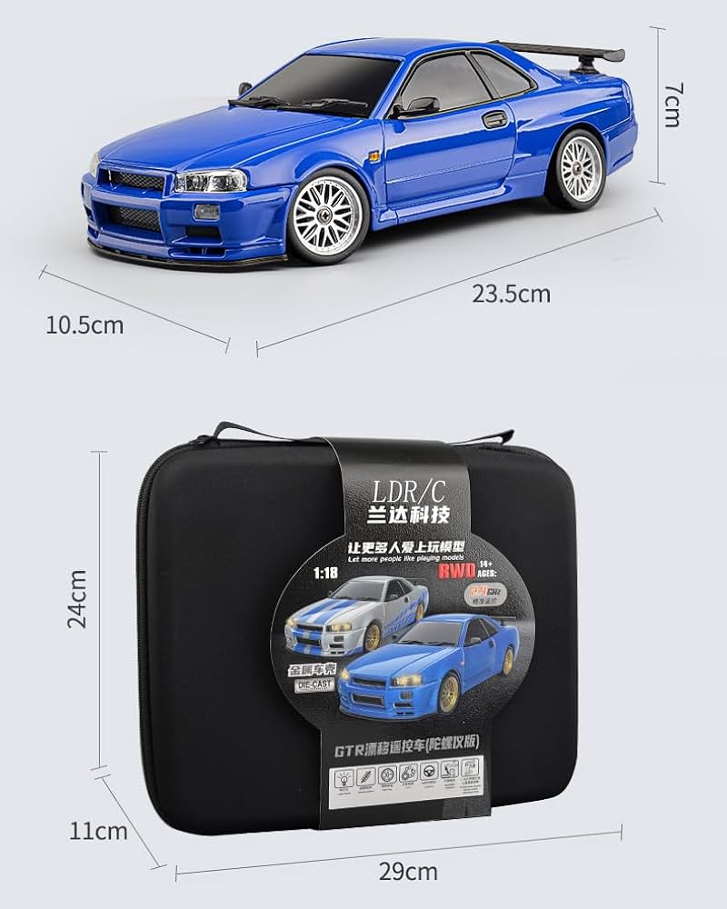 Amazon.co.jp: LDR/C 1/18ドリフトカー GTR R34ラジコンカー ドリフト
