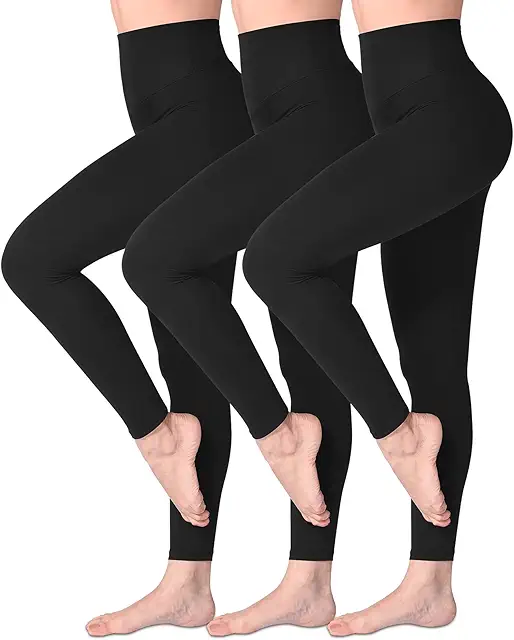 Women's Fleece Lined Yoga Pants - Buttery Soft, Thermal Winter Leggings with Tummy Control