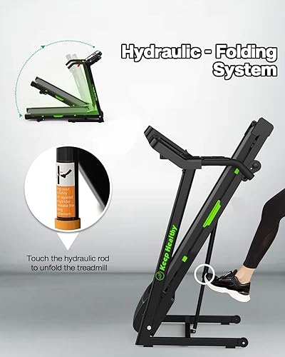 Miniatura 6 de FYC Folding Treadmill for Home with Incline 330lb Weight Capacity 3.5HP Portable Electric Treadmill with Bluetooth, 12 Preset Programs Exercise