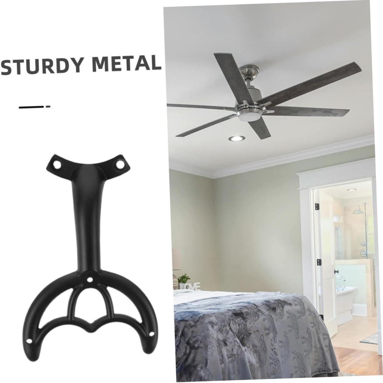 CHILDWEET Ceiling Fan Blade Support Arm Heavy Duty Alloy Replacement Bracket for Electric Fans Easy to Install Ceiling Fan Blade Holder