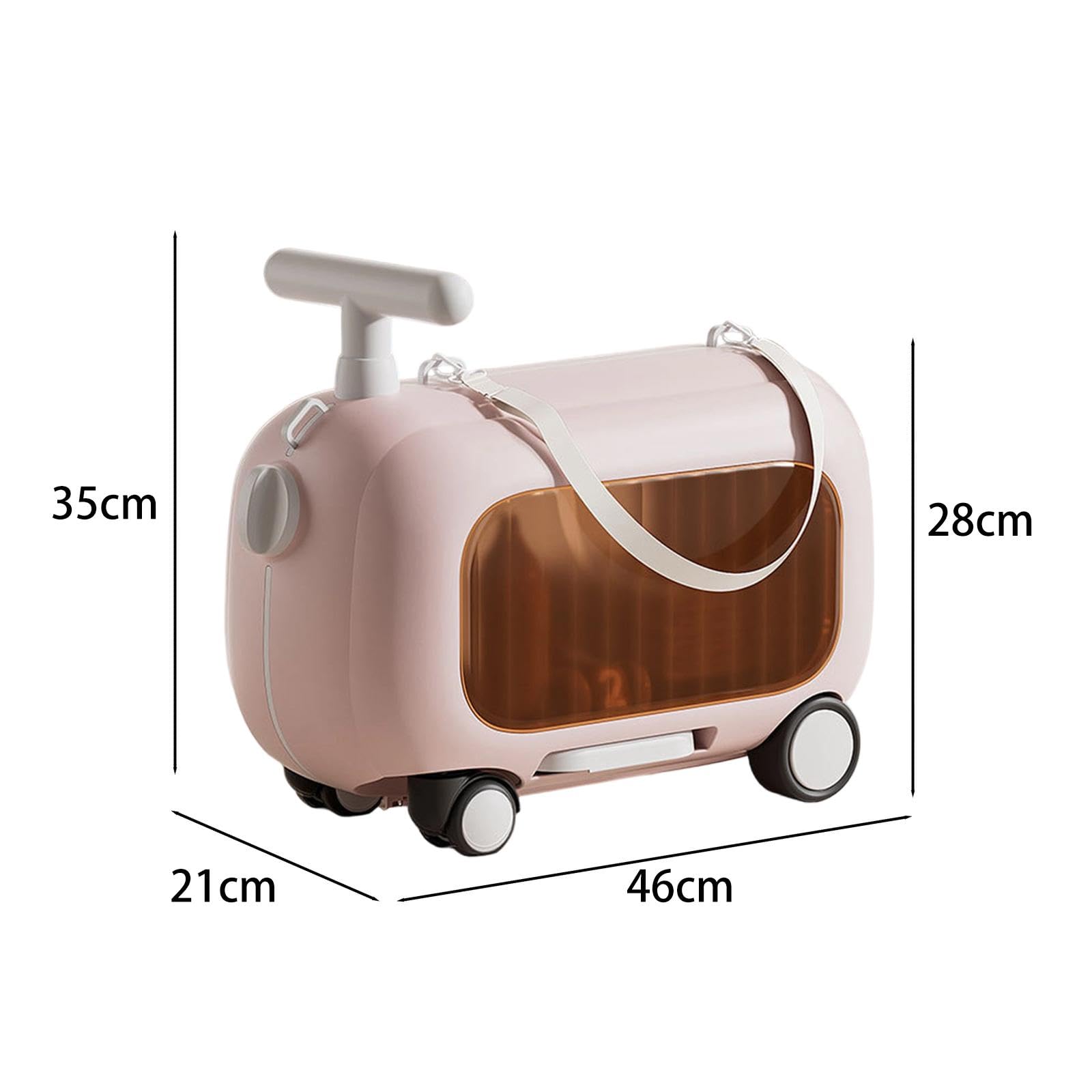 predolo Valigia per bambini Valigia con ruote per bambini Regalo Valigie rigide da viaggio portatile compatta per Leggera per, Rosa