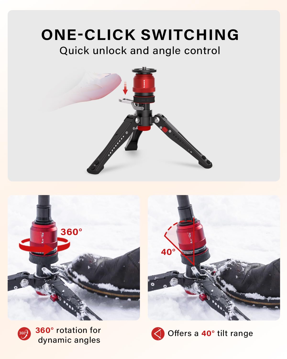 Amazon.com : IFOOTAGE Cobra 3 Monopod Base-P Mini Desktop