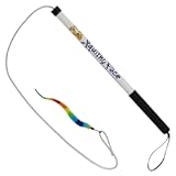 Squishy Face Studio Tough Teaser Interactive Chase Exercise Wand Toy with 2 Lures for Indoor and Outdoor Cats and Kittens