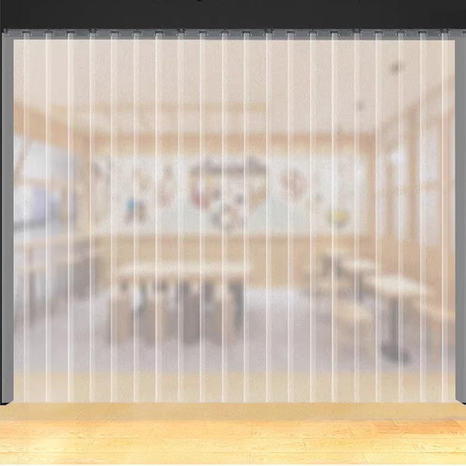 Lamelles de Rideau de Bande de PVC, kit Industriel de Rideau de Bande, Entièrement pré - installé Opaque, pour Les écuries, Paddocks et Halls Personnalisable,Höhe225cm-Breite120cm