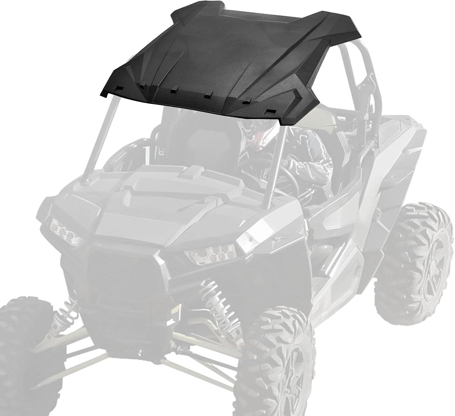 KEMIMOTO Plastic Hard Roof Top Compatible with Polaris RZR XP 1000, 900, Turbo, S 900, and Trail S 900 Models Up to 2023, Heavy-Duty Black Plastic Roof for 2-Seater Part #2883073