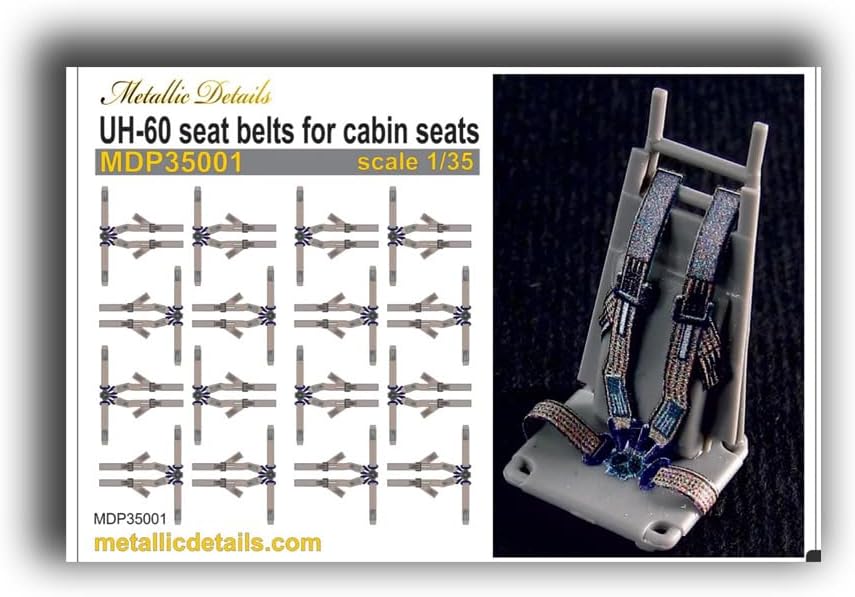 METALLIC DETAILS MDP35001 1/35 3D Cabin Seatbelt Decals for UH-60 Set for 15 Seats