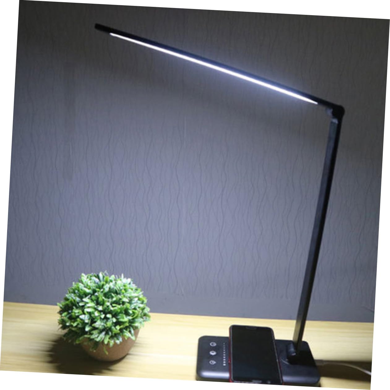 Faltbare LED Leselampe Schwarz 6w aus Aluminium und Kunststoff | Schulanfang Deko, Smart Touch Steuerung, Dc5v 1a, 5 Farbtemperaturen, Cri＞80%