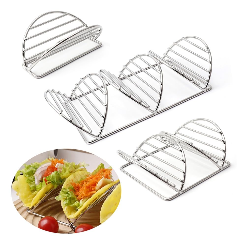 Porta Tacos Rejilla for Hornear de Cocina, Soporte for Crepes de Pollo, 3 Piezas Tacos Adecuados