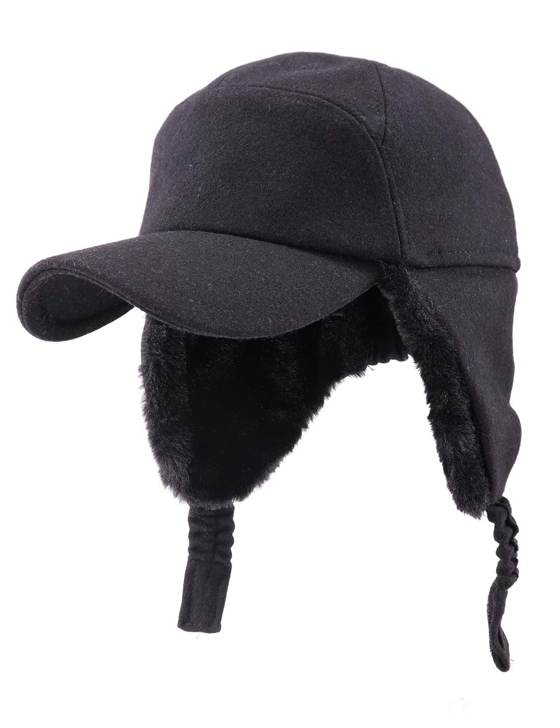 Amazon.com: Gisdanchz Winter Cap with Ears Woolen Hat Men Visors