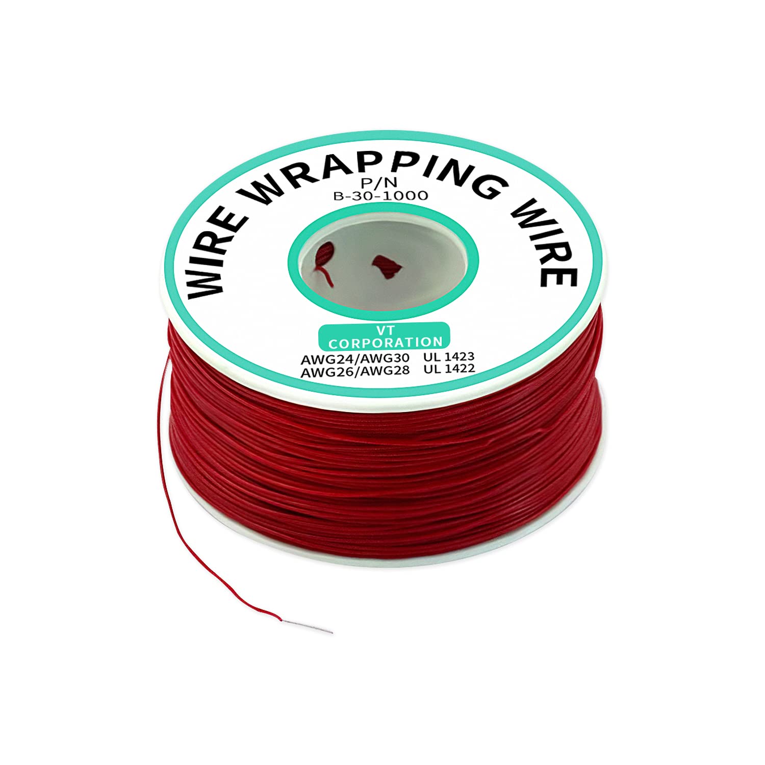 CenryKay OK Wire Tin Plated Copper Cord Wire Wrapping 30 AWG Wire Single Core Copper Wire 820ft Length Red