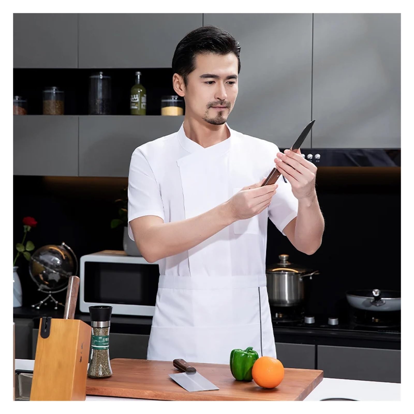 chaquetilla de cocina Uniforme de restaurante hotel, cantina, panadería, pastelería, panadero, ropa cocina, camiseta chef, catering, chaqueta cocinero, cafetería, camarero, monos