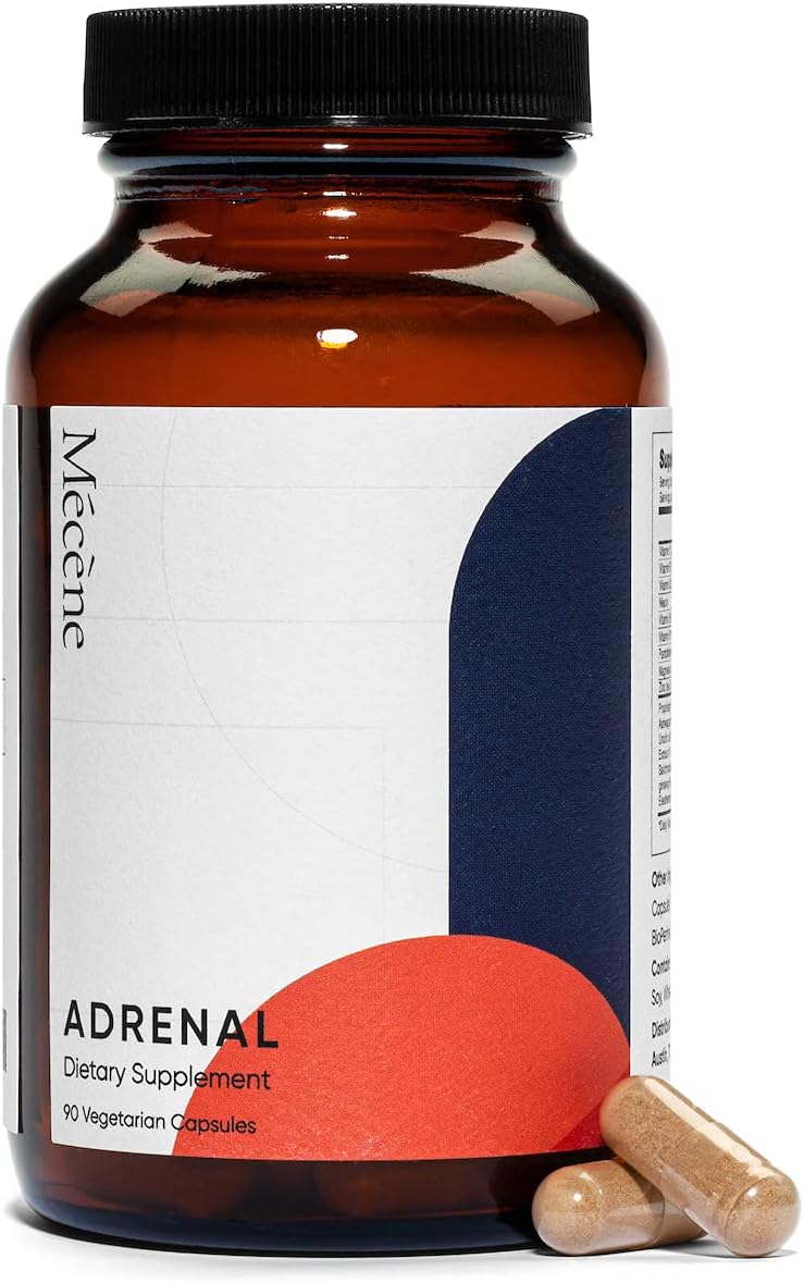 Adrenal​ Support Supplement & Cortisol Manager with Ashwagandha, Holy Basil, Rhodiola Rosea for Adrenal Health, Stress Relief, Fatigue Support, 90 Vegetarian Capsules