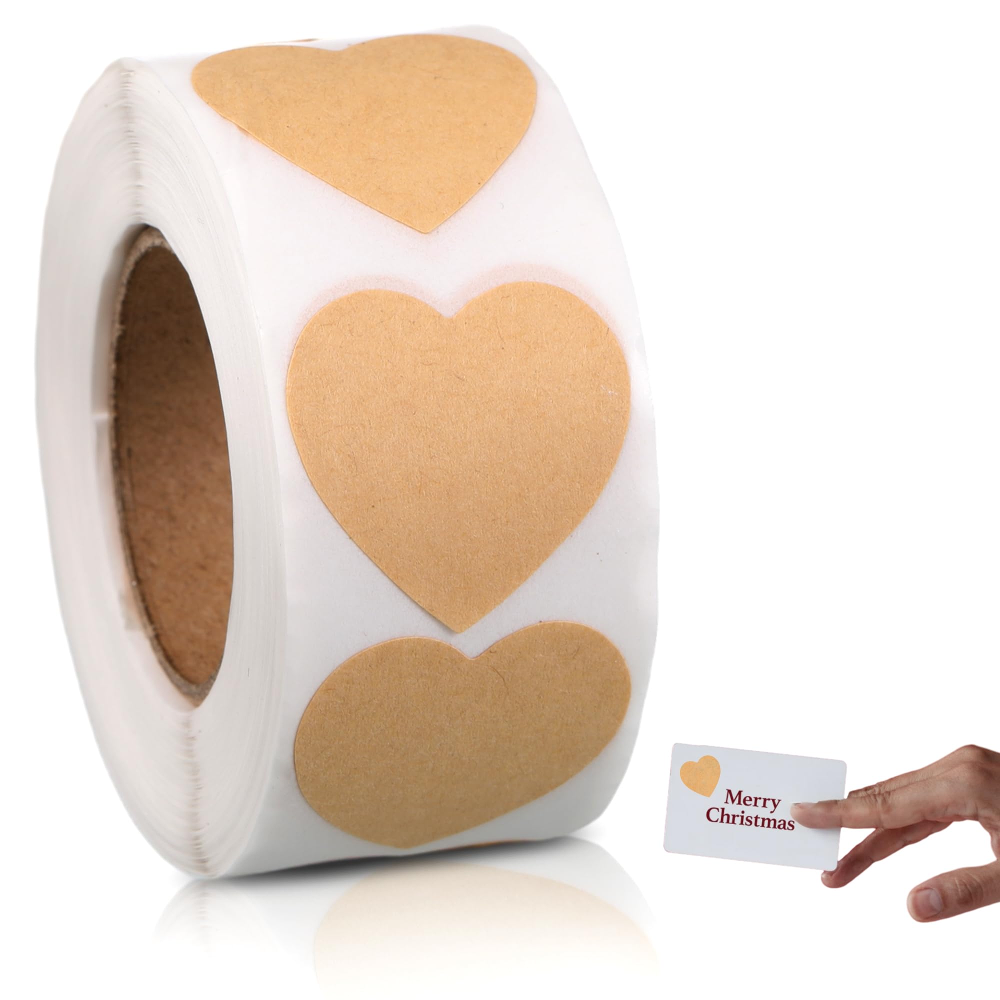 sdhiiolp Pegatinas en forma de corazón, autoadhesivas, 2,5 cm, en forma de corazón, rollo de 500 unidades para bodas, álbumes de recortes, regalos, sellos de sobres, tarros de mermelada