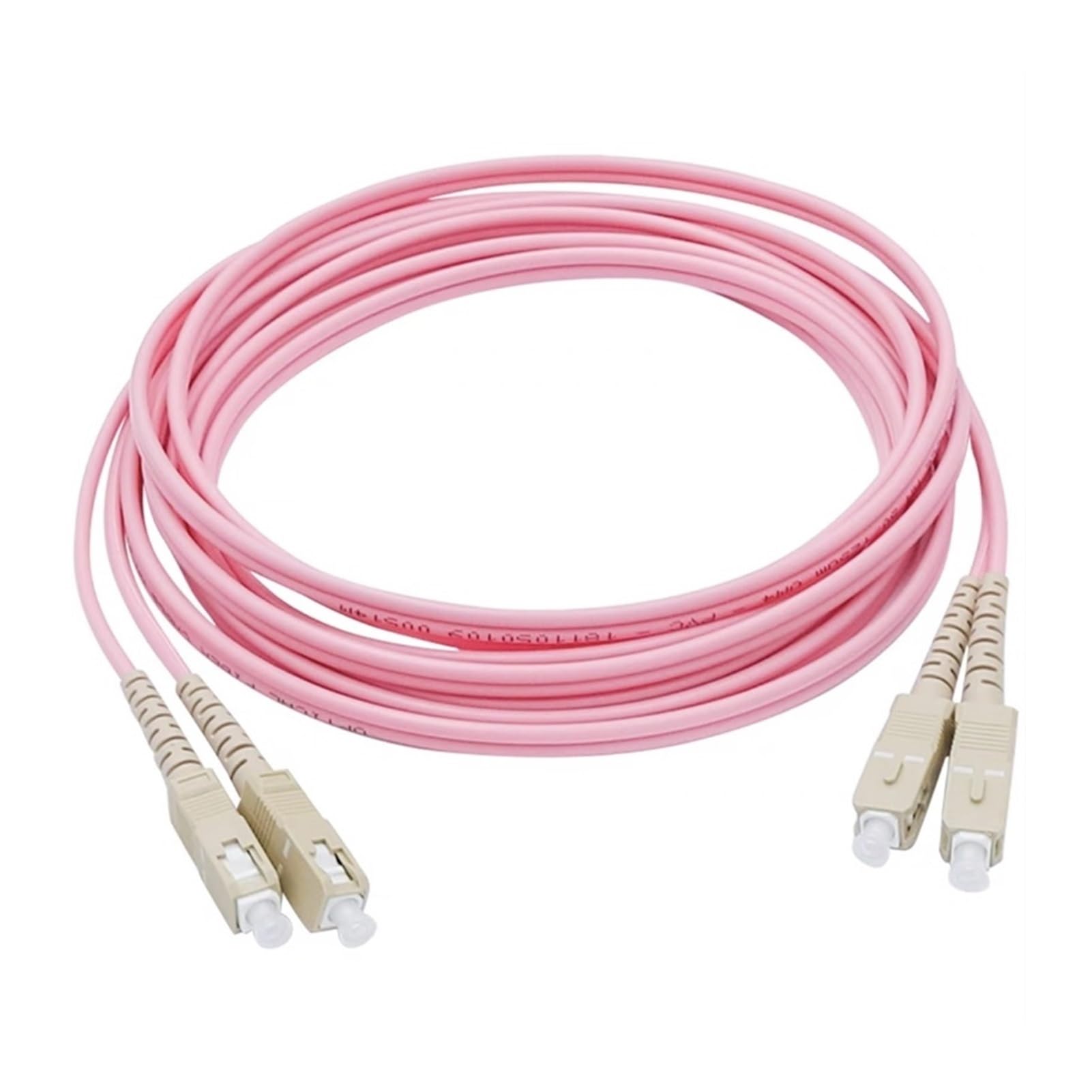 Lot de 10 câbles de raccordement à Fibre Optique d'intérieur OM4 10 Gigabit multimode LC LC SC FC St 1-30 m(25M 10pcs,SC-FC)