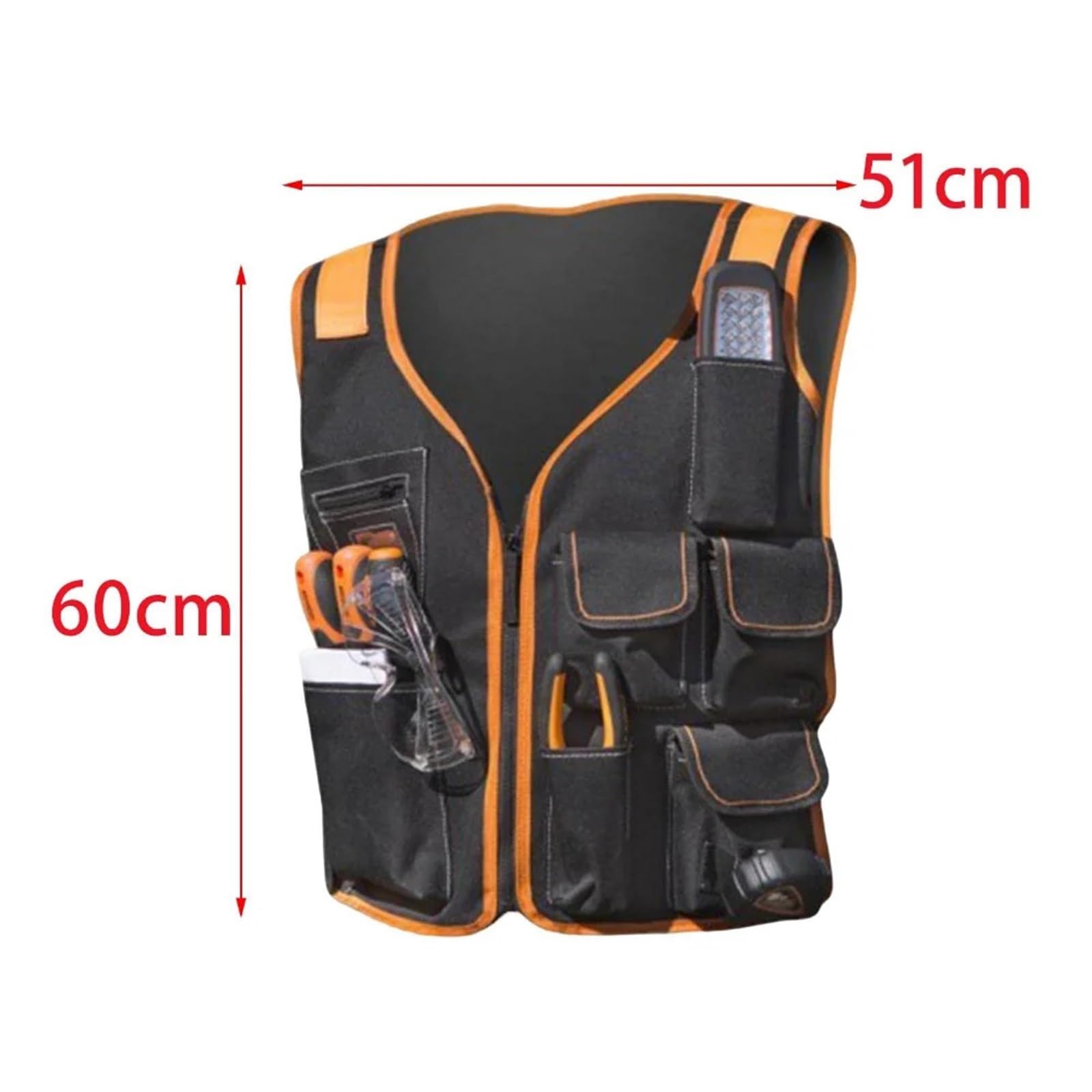 Werkzeugweste Oxford Cloth Tool Vest With Adjustable Straps Waist Bag Work For Carpenters Electricians Men