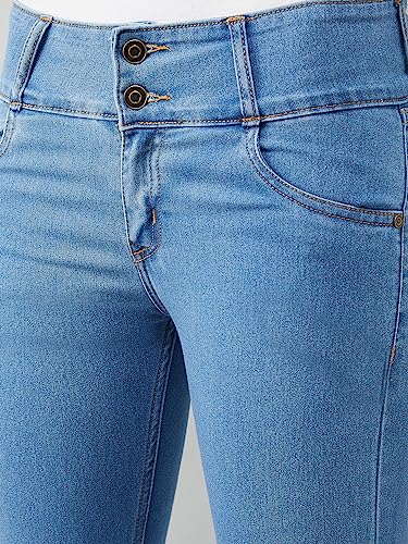 Image of Dolce Crudo Women's Skinny Fit High Rise Regular Length Stretchable High Waist Denim Jeans