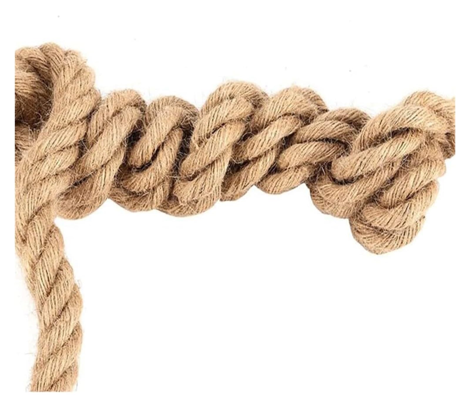 Cuerda Gruesa，Cuerda de cáñamo， Cuerda de Yute Natural de 30 mm Cuerda de cáñamo retorcida de 20 m Cuerda de cáñamo de Manila retorcida Extra Gruesa(30MM 20M)
