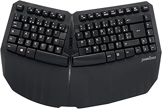 Perixx PERIBOARD-613B Mini Clavier divisé ergonomique sans fil avec Double Mode 2.4G et Bluetooth - Compatible avec le système Windows 10 et Mac OS X - Noir - Disposition Canadie…