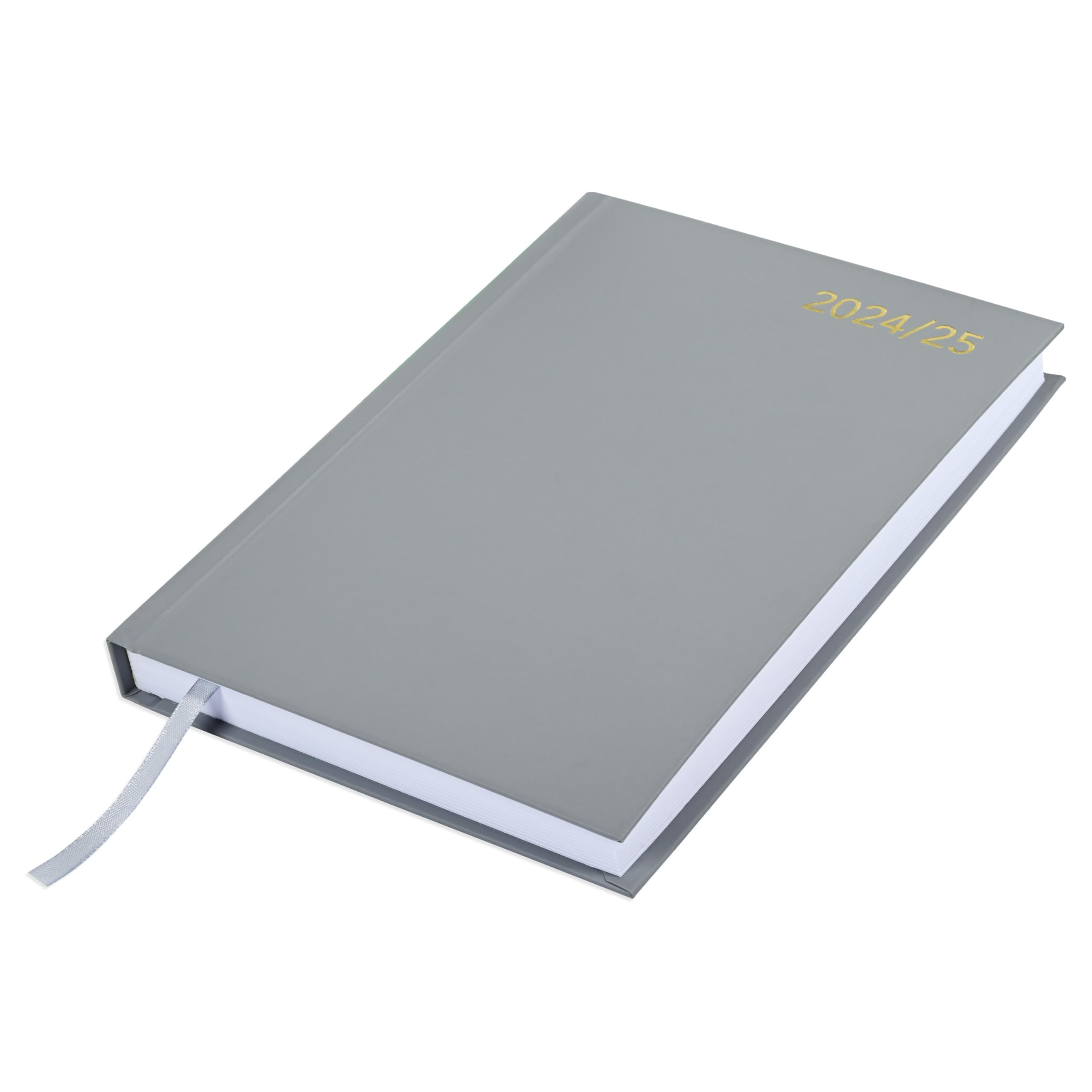 FIS Academic Diary English 2024-2025 covered with VINYL A5 size, Grey Color - FSDI15E2425GY.
