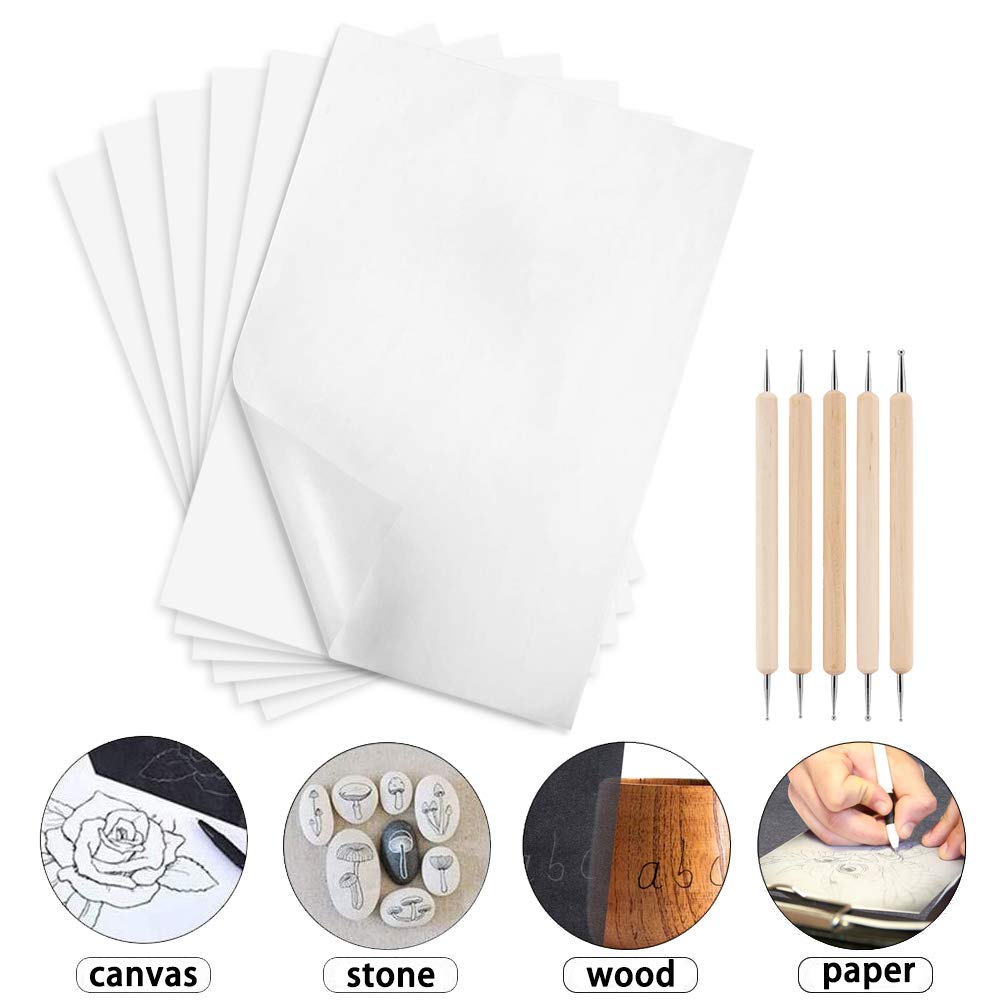 Lot 100 Feuilles Papier Transfert Blanc A4 - Papier Carbone Pour Tissu Sombre, Broderie, Traçage Motifs, Artisanat & Dessin