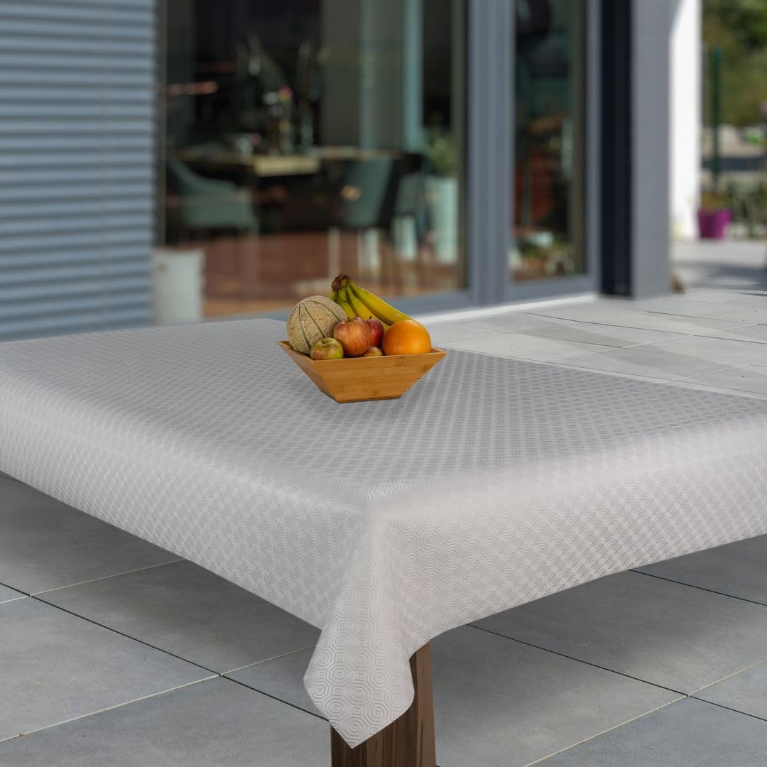 Tischdecke Molton Tischläufer Tischpolster Tischschoner Tischunterlage PVC abwaschbare Tischdecke Wasserabweisend Schutz |79|, Muster:Molton, Größe:140x260 cm