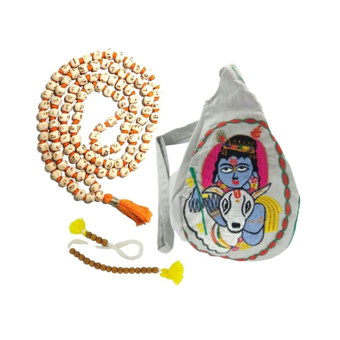Sac Chant Japa Mala brodé pour votre rituel de méditation zen avec chapelet