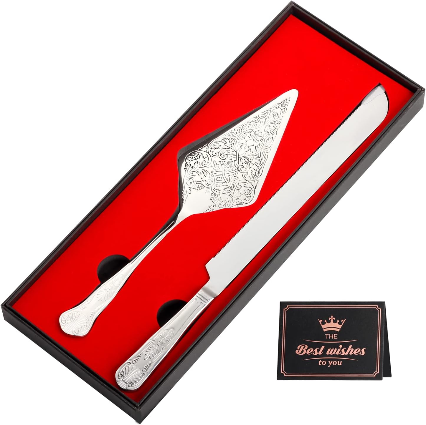 BOLUXJS Wedding Cake Knife and Server Set, Stainless Steel Cake