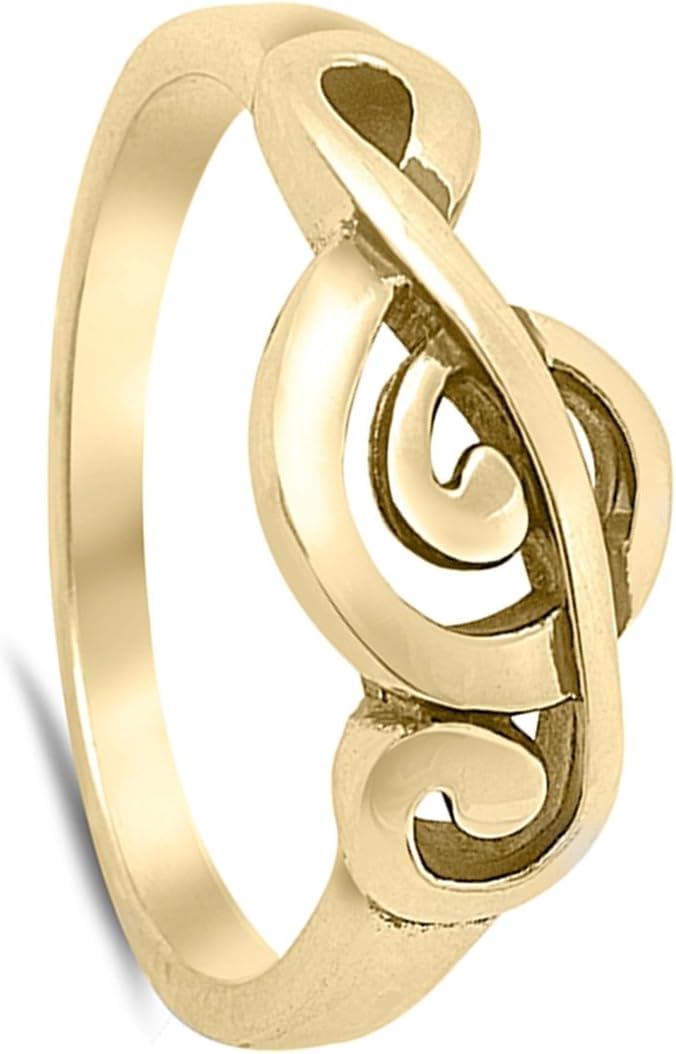 CHOOSE YOUR COLOR Sterling Silver Music Note Ring
