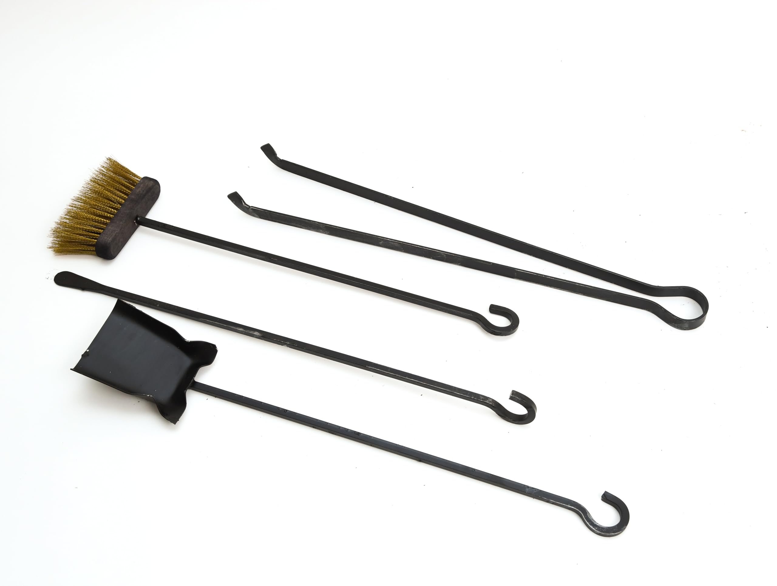 SET DA CAMINO IN FERRO BATTUTO PESANTE molto robusto