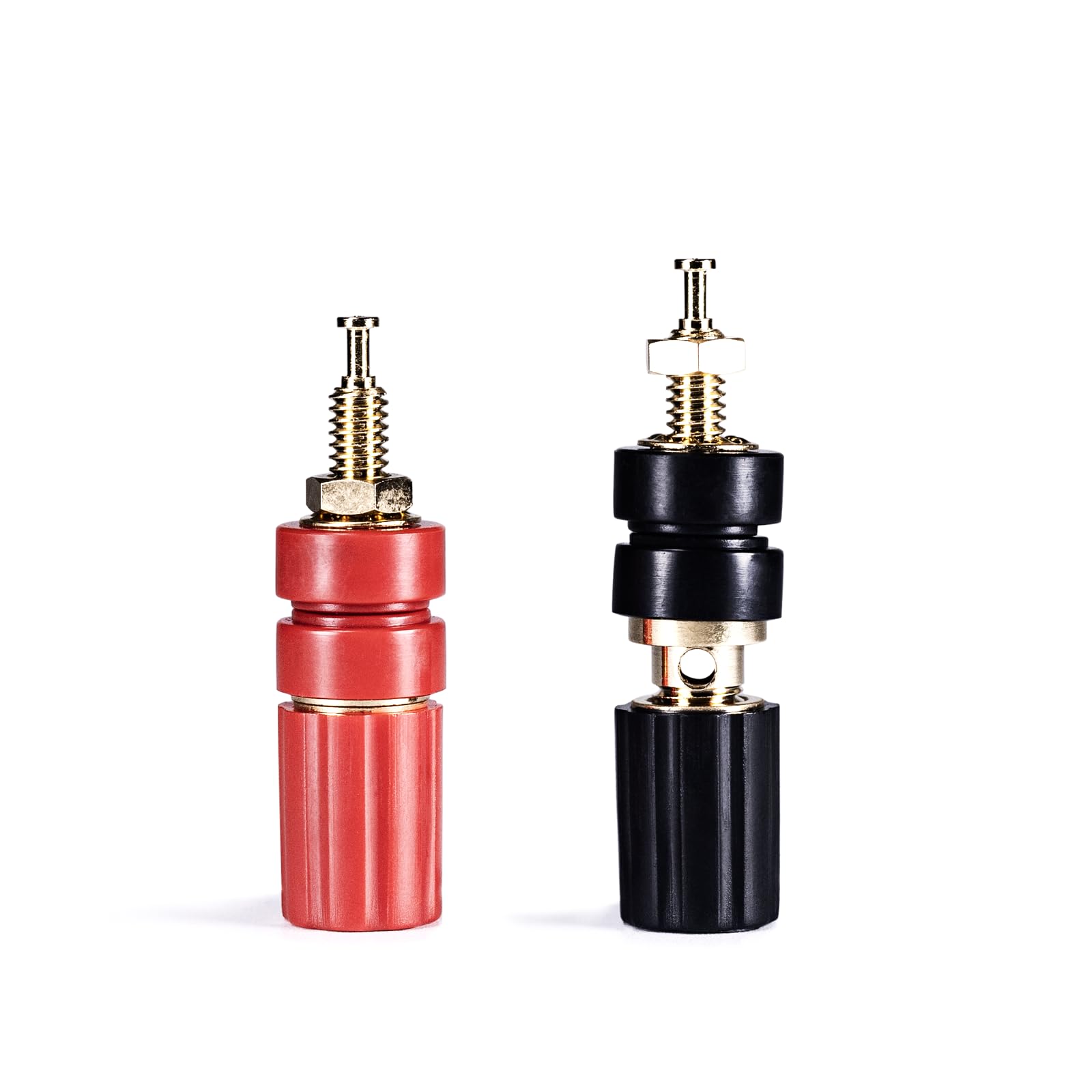 Lautsprecheranschluss, 4 mm Bananenstecker, vergoldet, Mastanschluss für Heimkino, Verstärker, AV-Receiver, Wandplatte