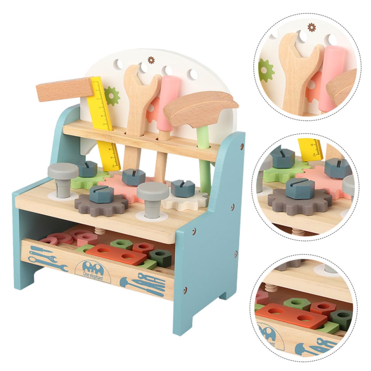TOYANDONA Kit de Combinación de Juguetes de Madera para Niños, Juguete de Tornillo Seguro y Educativo para Desarrollar Habilidades Manuales